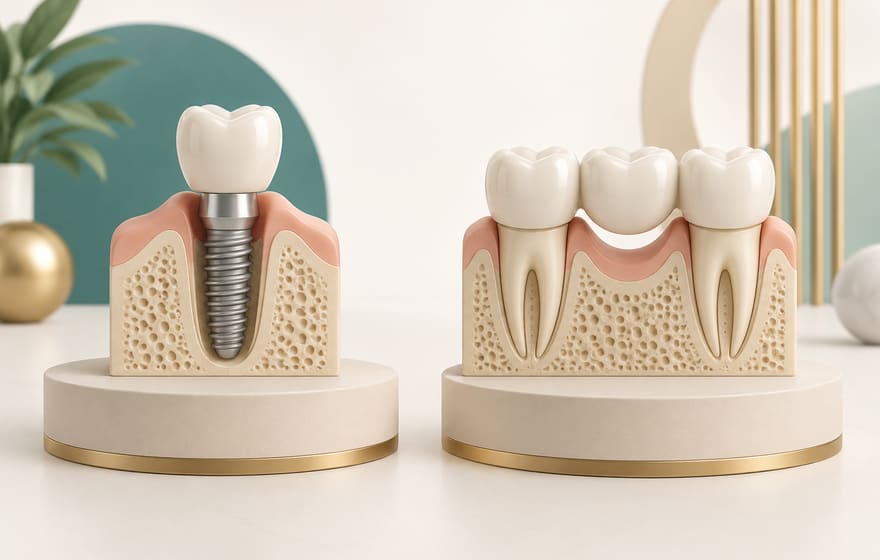 Tek diş eksikliğinde implant mı, köprü mü?